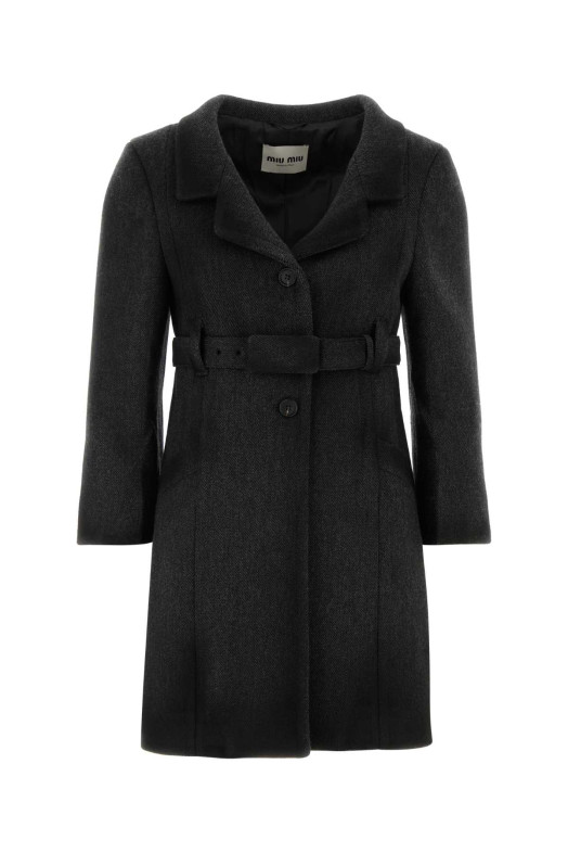 Dark grey wool coat MIU MIU (MS2204SOOO6471)