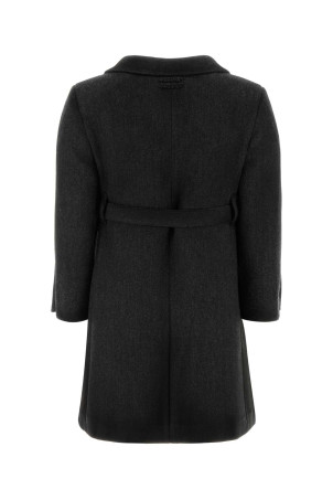 Темно-сіре вовняне пальто MIU MIU (MS2204SOOO6471)