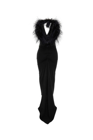 Black jersey long dress BLUMARINE (RF6083J16132A831A)