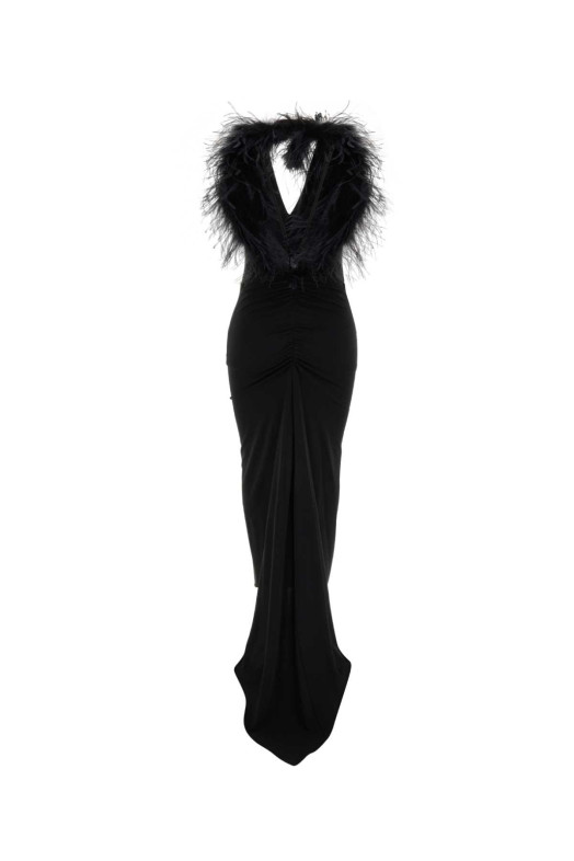 Black jersey long dress BLUMARINE (RF6083J16132A831A)