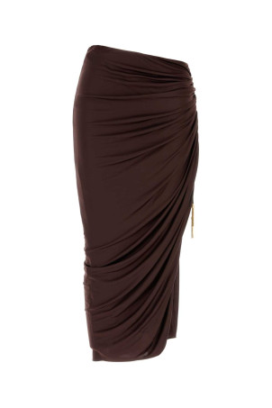 Brown jersey skirt BALMAIN (SK0000000038)