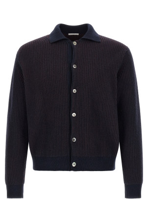 Color-block cardigan Blue