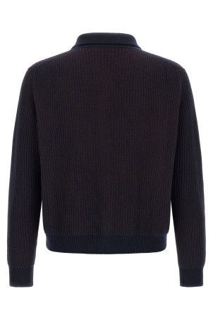 Color-block cardigan Blue