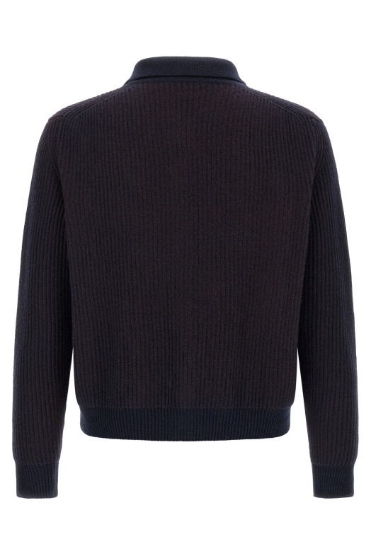 Color-block cardigan Blue