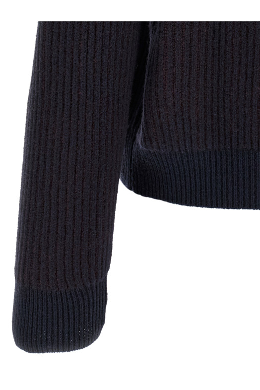 Color-block cardigan Blue