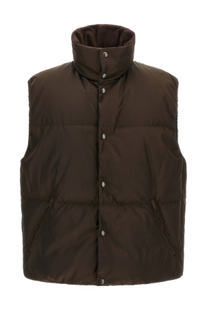 Жилет из ре-нейлона, коричневый PRADA SGD234SOOO1WQ8F0AEZ