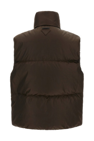 Жилет из ре-нейлона, коричневый PRADA SGD234SOOO1WQ8F0AEZ