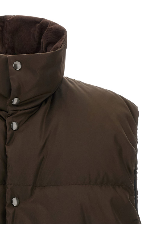Re-Nylon vest Brown