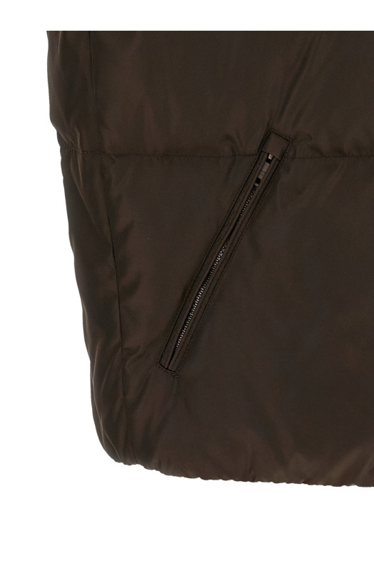 Re-Nylon vest Brown