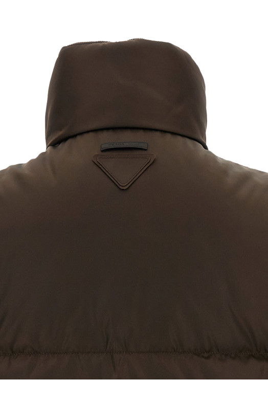 Re-Nylon vest Brown