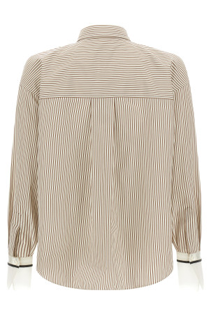 'Monile' cuffed shirt Beige