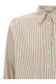'Monile' cuffed shirt Beige