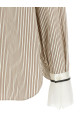 'Monile' cuffed shirt Beige