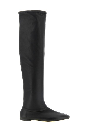 Stretch nappa boots Black
