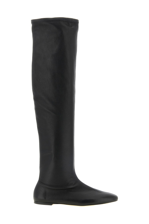 Stretch nappa boots Black