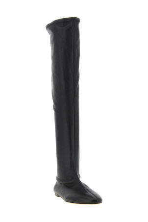 Stretch nappa boots Black