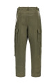 Double stitch embroidery pants Green