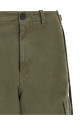 Double stitch embroidery pants Green