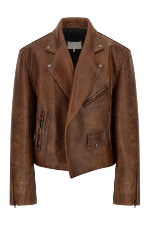 Куртка-косуха, коричнева MAISON MARGIELA S67AM0125M07048133