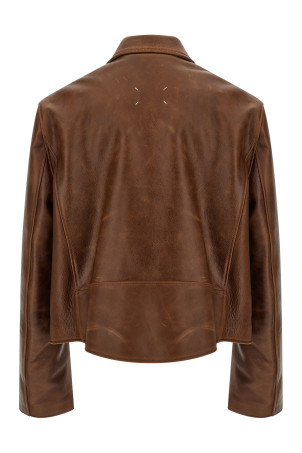 Куртка-косуха, коричнева MAISON MARGIELA S67AM0125M07048133