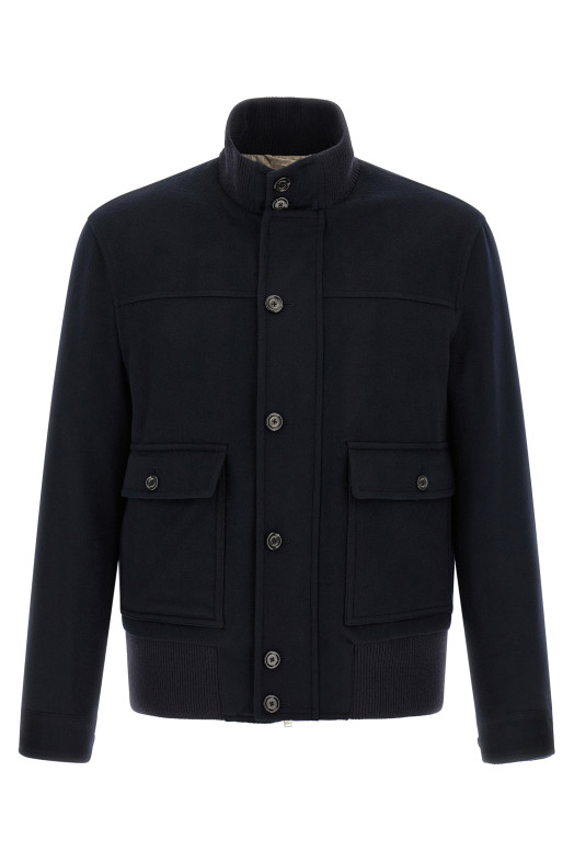 Wool and cashmere jacket Blue