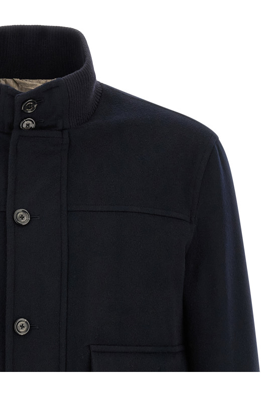 Wool and cashmere jacket Blue