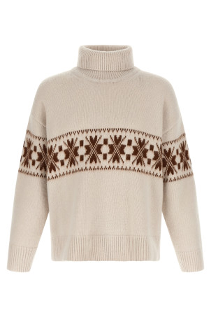 Свитер с высоким воротником, белый KITON D62948K0586L01PANNACUOIO