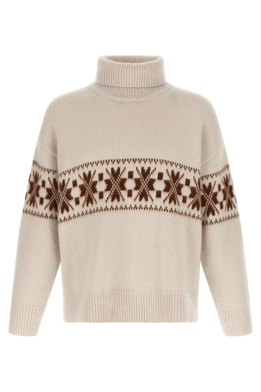 Свитер с высоким воротником, белый KITON D62948K0586L01PANNACUOIO