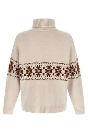 Свитер с высоким воротником, белый KITON D62948K0586L01PANNACUOIO