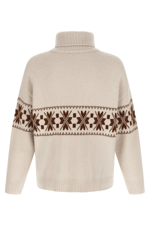 Свитер с высоким воротником, белый KITON D62948K0586L01PANNACUOIO