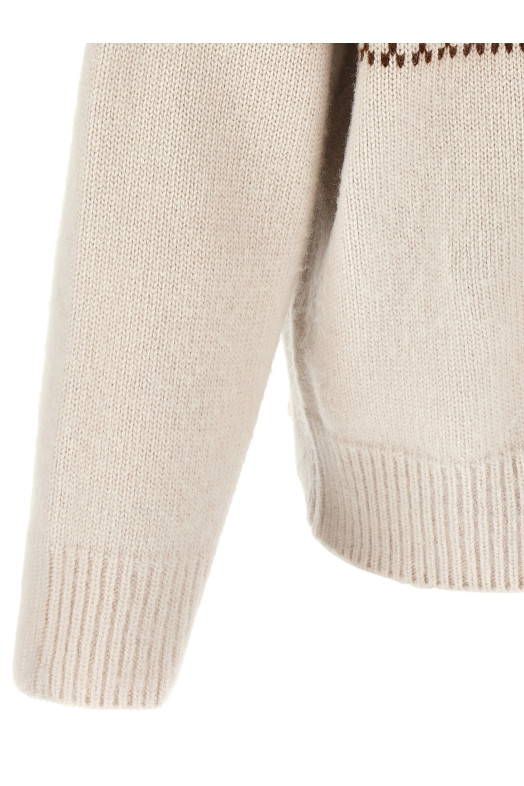 Свитер с высоким воротником, белый KITON D62948K0586L01PANNACUOIO