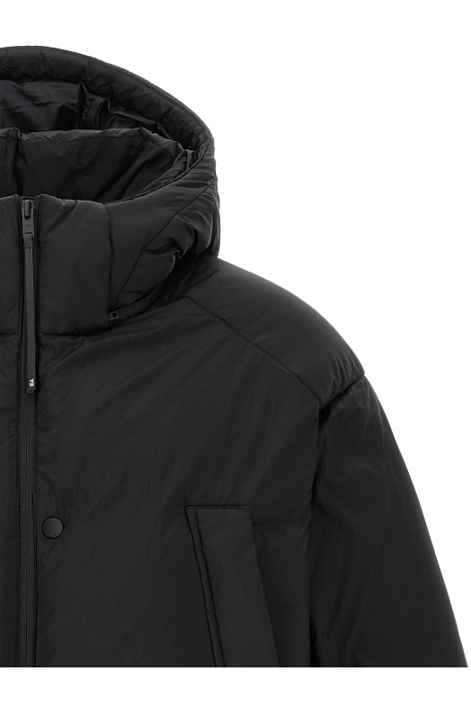 Пуховик с отстегивающимся капюшоном, чёрный Y3 YAMAMOTO KT1530BLACK