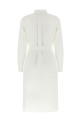 Logo embroidery chemisier dress White