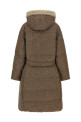 'Shiny Zipper Pull' down jacket Brown