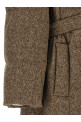 'Shiny Zipper Pull' down jacket Brown