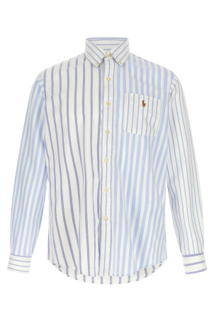Oxford patchwork shirt BLUE
