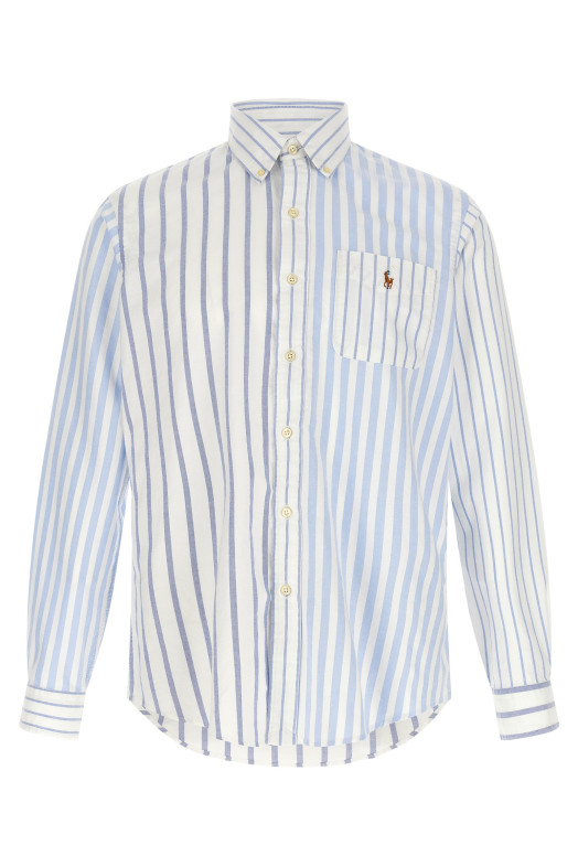 Oxford patchwork shirt BLUE