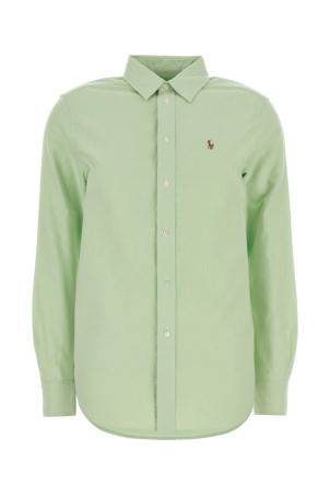 Сорочка оксфорд м'ятно-зеленого кольору Pink POLO RALPH LAUREN (211970736)