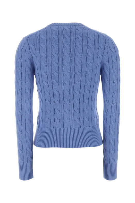 Хлопковый кардиган небесно-голубого цвета White POLO RALPH LAUREN (211971868)