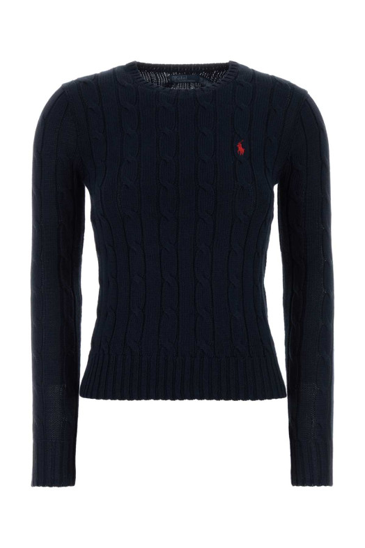 Хлопковый свитер темно-синего цвета POLO RALPH LAUREN (211971869)