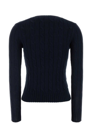 Хлопковый свитер темно-синего цвета POLO RALPH LAUREN (211971869)