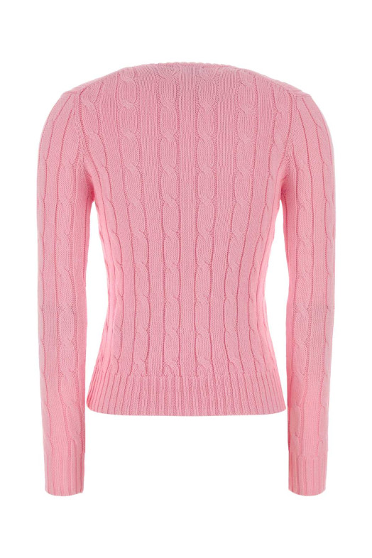 Розовый хлопковый свитер черного цвета POLO RALPH LAUREN (211971870)