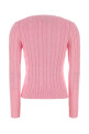 Розовый хлопковый свитер черного цвета POLO RALPH LAUREN (211971870)