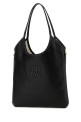 Черная кожаная сумка для покупок Black MIU MIU (5BG231VMLN2CRW)