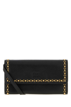 Черный кожаный кошелек MIU MIU (5MT0252ZSQ)
