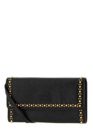 Черный кожаный кошелек MIU MIU (5MT0252ZSQ)