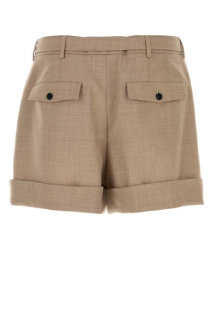 Cappuccino wool bermuda shorts SAINT LAURENT (854459Y2J02)