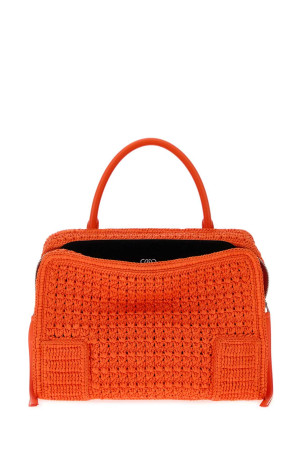 Оранжевая сумка LOEWE x Cosima Von Bonin Amazona 180 из рафии (A03918MX14)