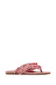 Двухцветные полотняные шлепанцы JIMMY CHOO (BAYFLATBZM)