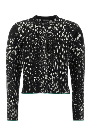 Кардиган з вишивкою з еластичного жакардового трикотажу TOM FORD (CAK399YAE020)
